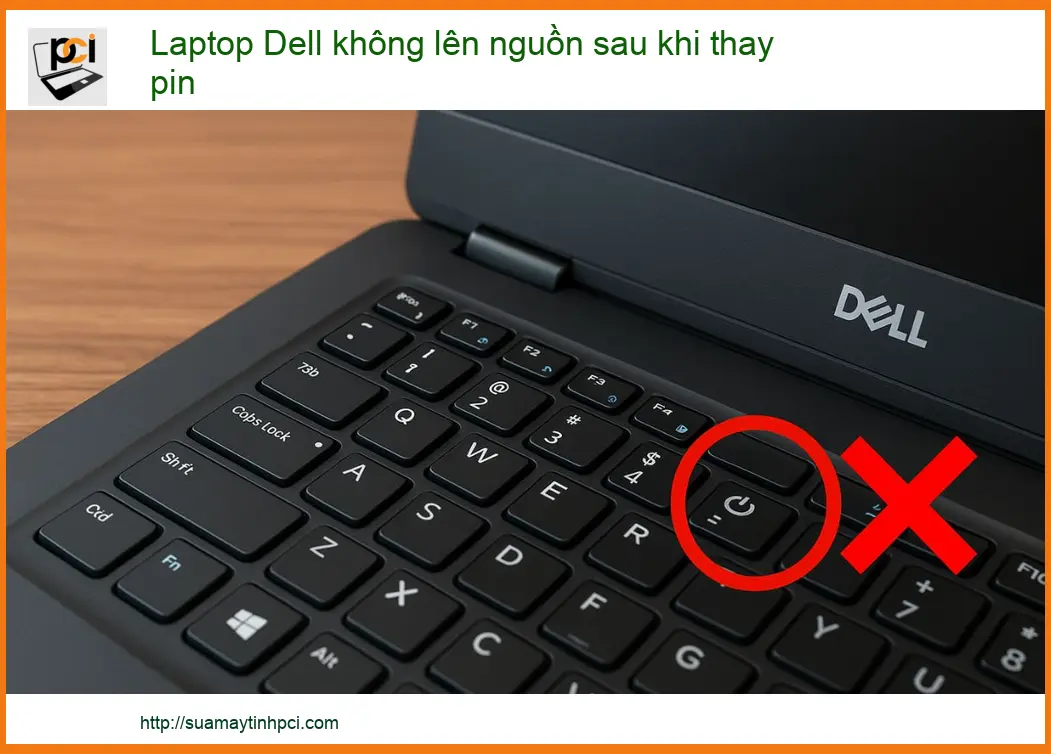 Laptop Dell không lên nguồn sau khi thay pin: Nguyên nhân và cách xử lý tại nhà