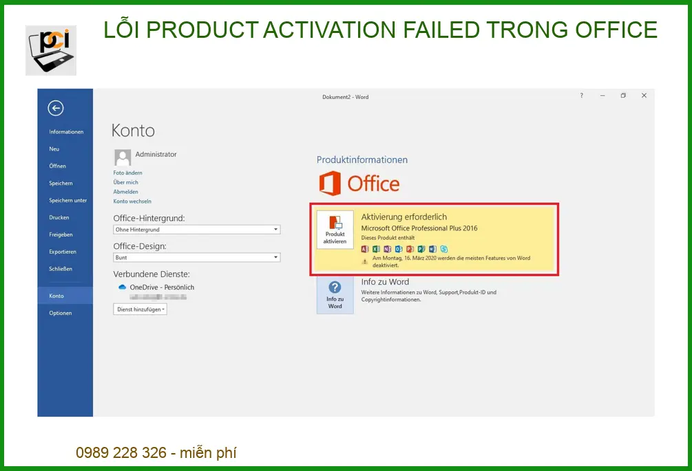 Cách khắc phục lỗi Product Activation Failed trong Office triệt để từ A-Z