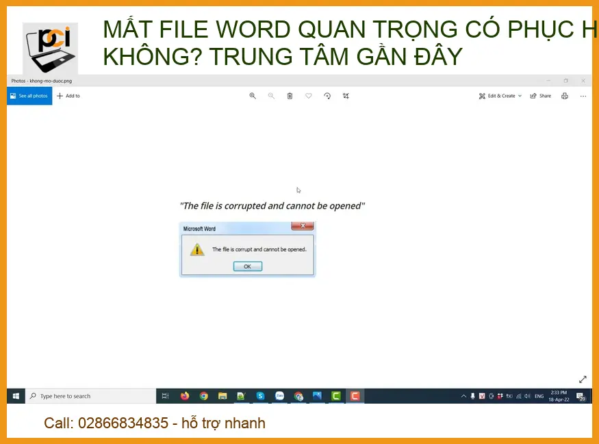 Mất file Word quan trọng có phục hồi được không? Trung tâm cứu dữ liệu uy tín