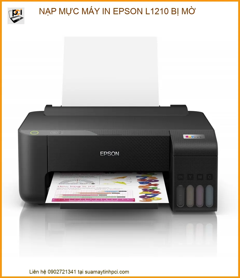 Nạp Mực Máy In Epson L1210 Bị Mờ: Dịch Vụ Sửa Chữa Tại Nhà Uy Tín