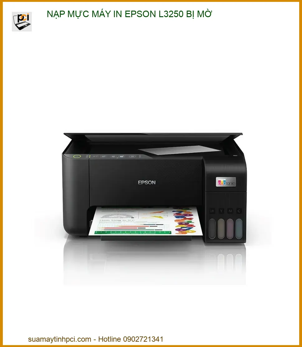 Nạp Mực Máy In Epson L3250 Bị Mờ: Dịch Vụ Sửa Chữa Uy Tín Tại Sửa Máy Tính PCI