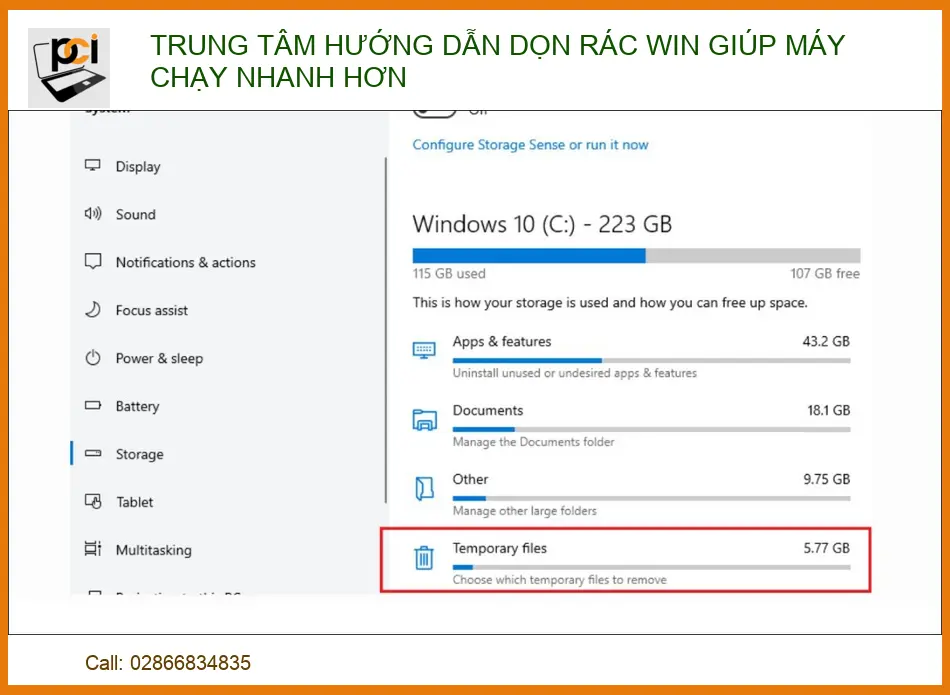 Hướng dẫn dọn rác Win giúp máy tính chạy nhanh hơn (Mẹo từ chuyên gia PCI)