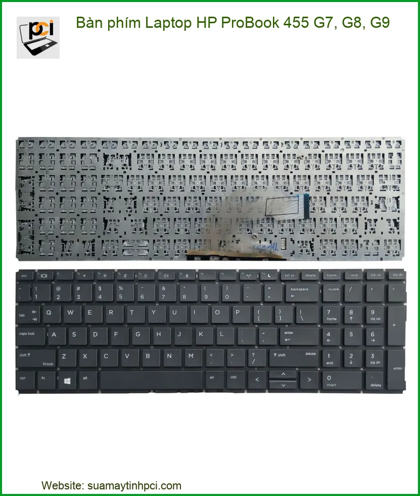 Bàn phím Laptop HP ProBook 455 G7, G8, G9 - Chính Hãng, Lấy Liền, Giá Tốt Nhất TP.HCM
