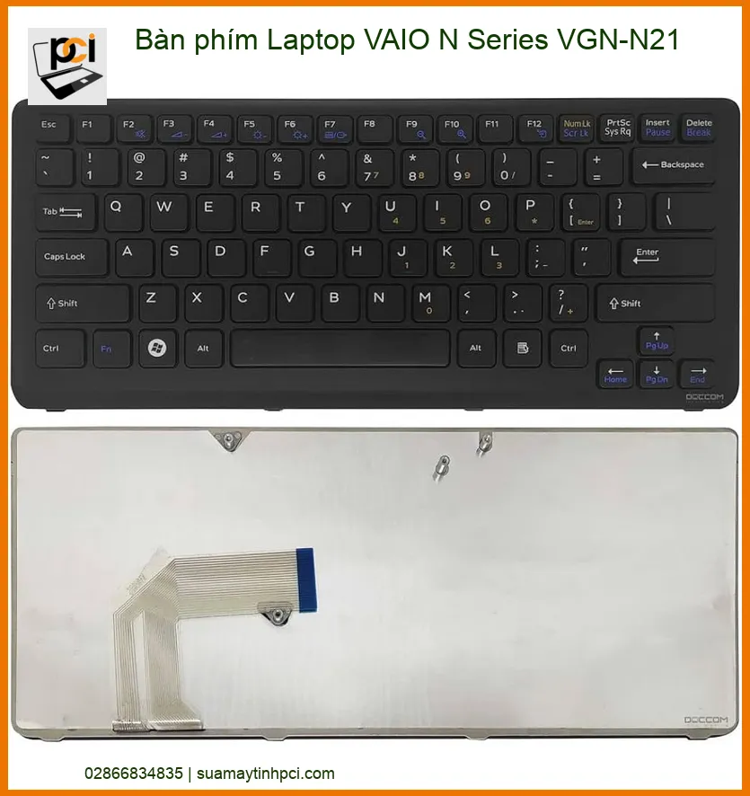 Bàn phím Laptop VAIO N Series VGN-N21 - Thay Chính Hãng, Giao Tận Nơi