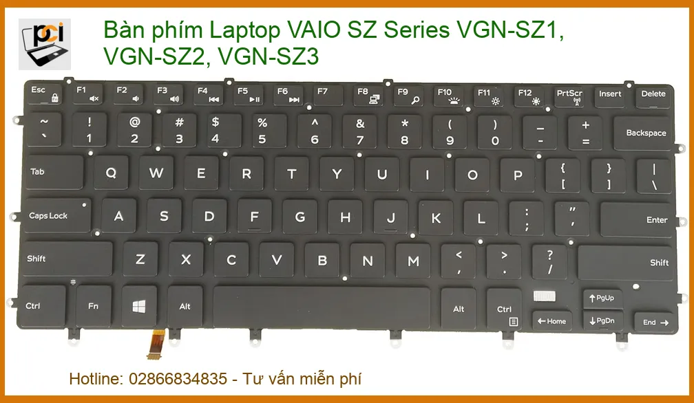 Bàn phím VAIO SZ Series VGN-SZ1, SZ2, SZ3 - Dịch vụ thay lấy liền TPHCM