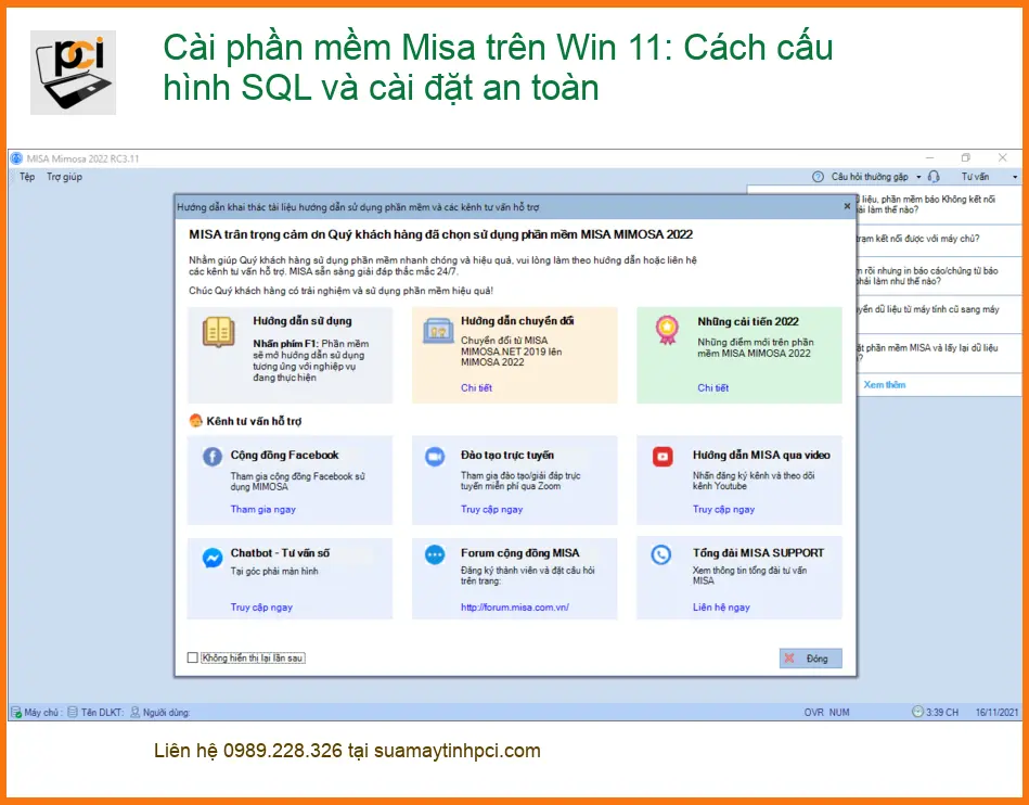 Windows Cài Misa Win 11: Cấu hình SQL an toàn – Cách tự xử lý tại nhà