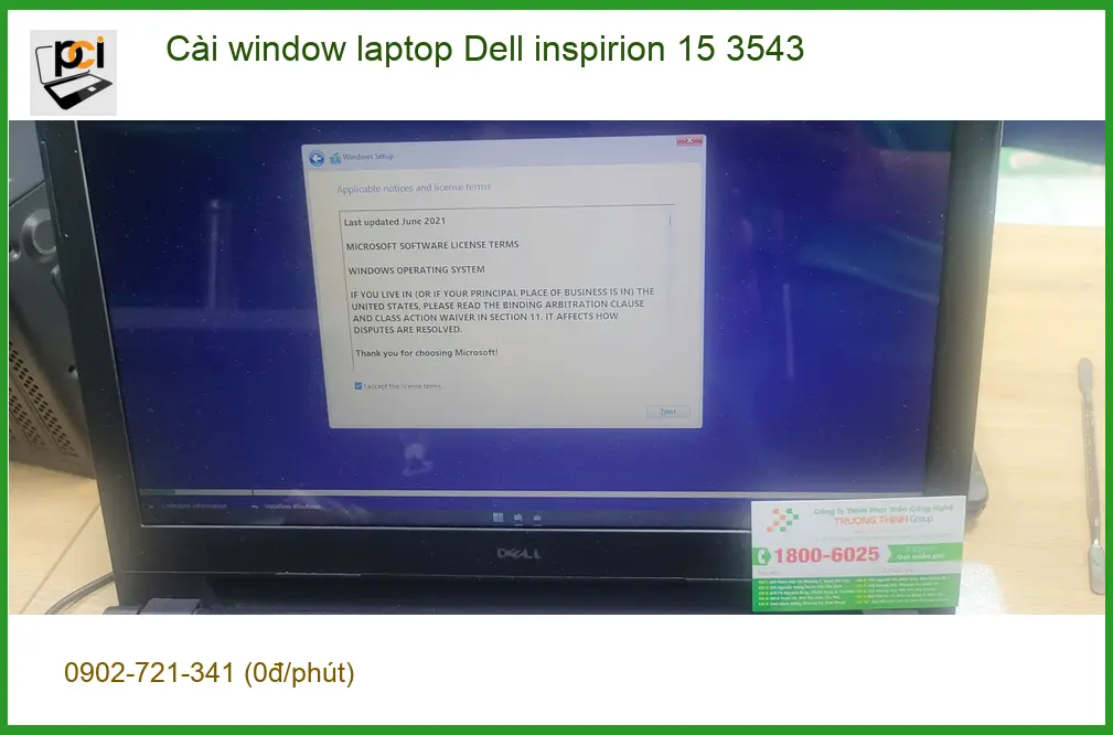 Anh Đạt review: cài window laptop Dell Inspiron 15 3543 Quận Bình Tân