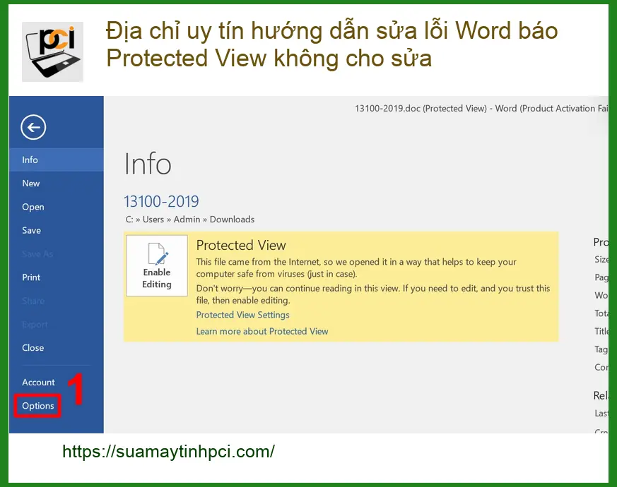 Thủ thuật sửa lỗi Word Protected View – Địa chỉ uy tín TPHCM