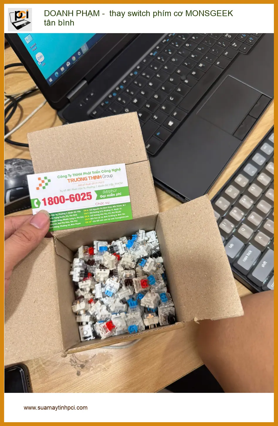 Tiệm thay switch phím cơ MONSGEEK Quận Tân Bình - Anh Quang thiết kế đồ họa ảnh thực tế 2