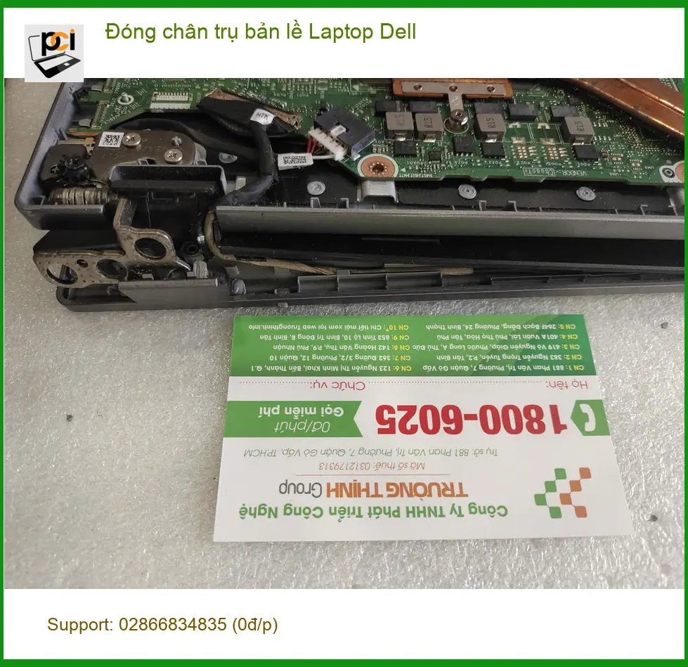 Chị Thanh tìm chỗ đóng chân trụ bản lề Laptop Dell Quận 7 lấy ngay