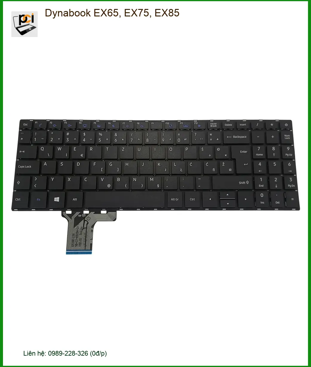 Bàn phím Laptop Dynabook EX65, EX75, EX85 | Thay Nhanh Trong Ngày TPHCM