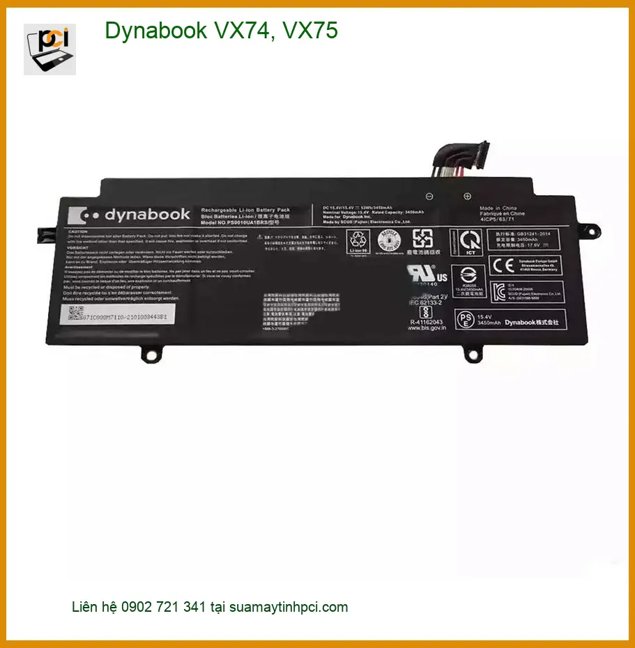 Pin Laptop Dynabook VX74, VX75 - Thay Pin Giá Rẻ TPHCM Lấy Liền