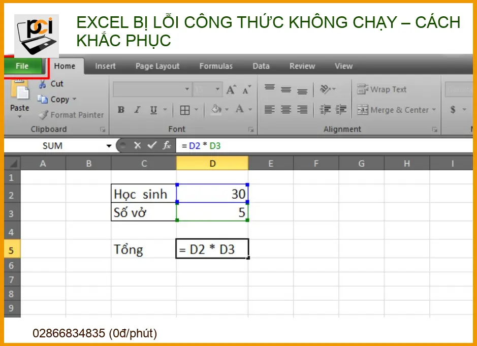 Excel bị lỗi công thức không chạy: Nguyên nhân và Cách khắc phục từ chuyên gia