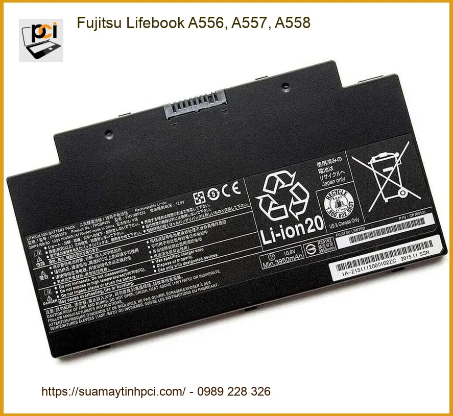Pin Laptop Fujitsu Lifebook A556 A557 A558 - Thay Nhanh Gần Đây TPHCM