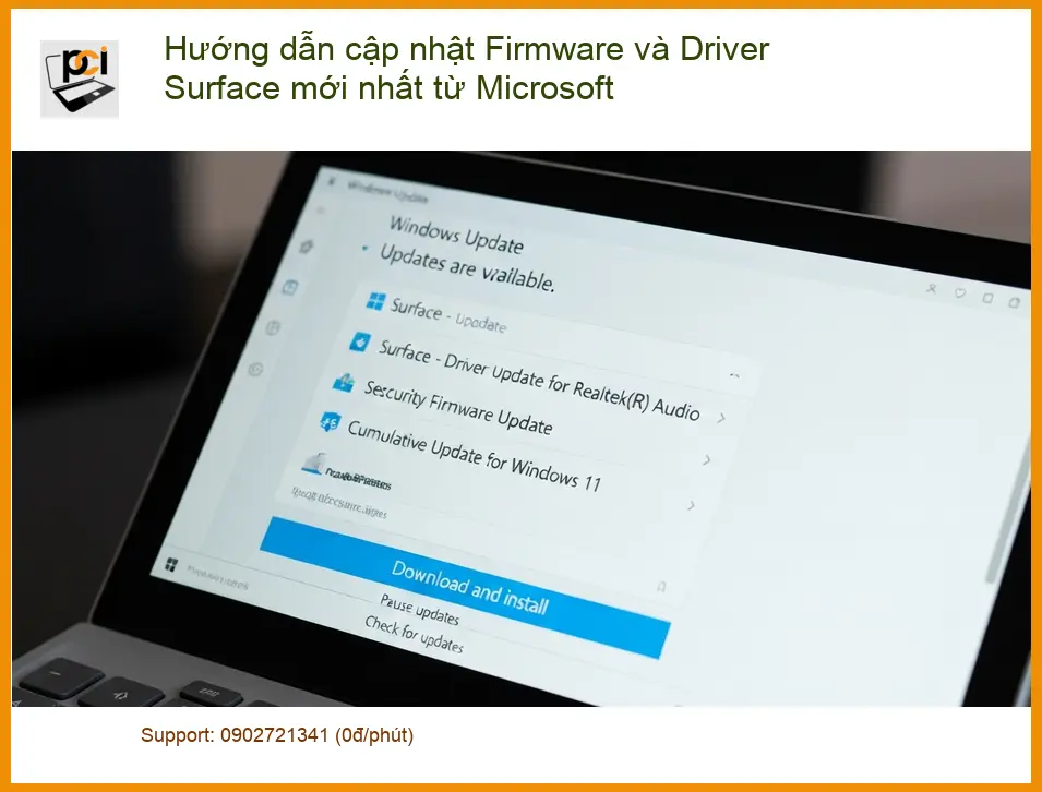 Hướng dẫn cập nhật Firmware và Driver Microsoft – Trung tâm hỗ trợ