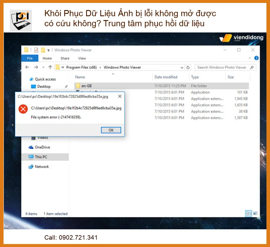 Khôi Phục Dữ Liệu Ảnh Bị Lỗi Không Mở Được: Có Cứu Được Không? Giải Pháp Chuyên Nghiệp Từ Trung Tâm Phục Hồi Dữ Liệu PCI