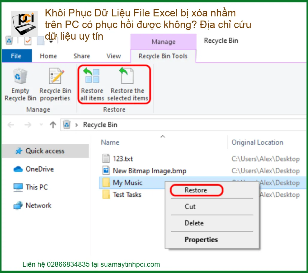 Khôi Phục Dữ Liệu File Excel Bị Xóa Nhầm Trên PC Có Phục Hồi Được Không? Địa Chỉ Cứu Dữ Liệu Uy Tín