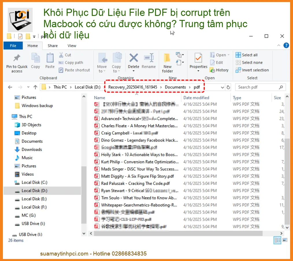 Khôi Phục Dữ Liệu File PDF Bị Corrupt Trên Macbook: Có Cứu Được Không? Trung Tâm Phục Hồi Dữ Liệu Chuyên Nghiệp