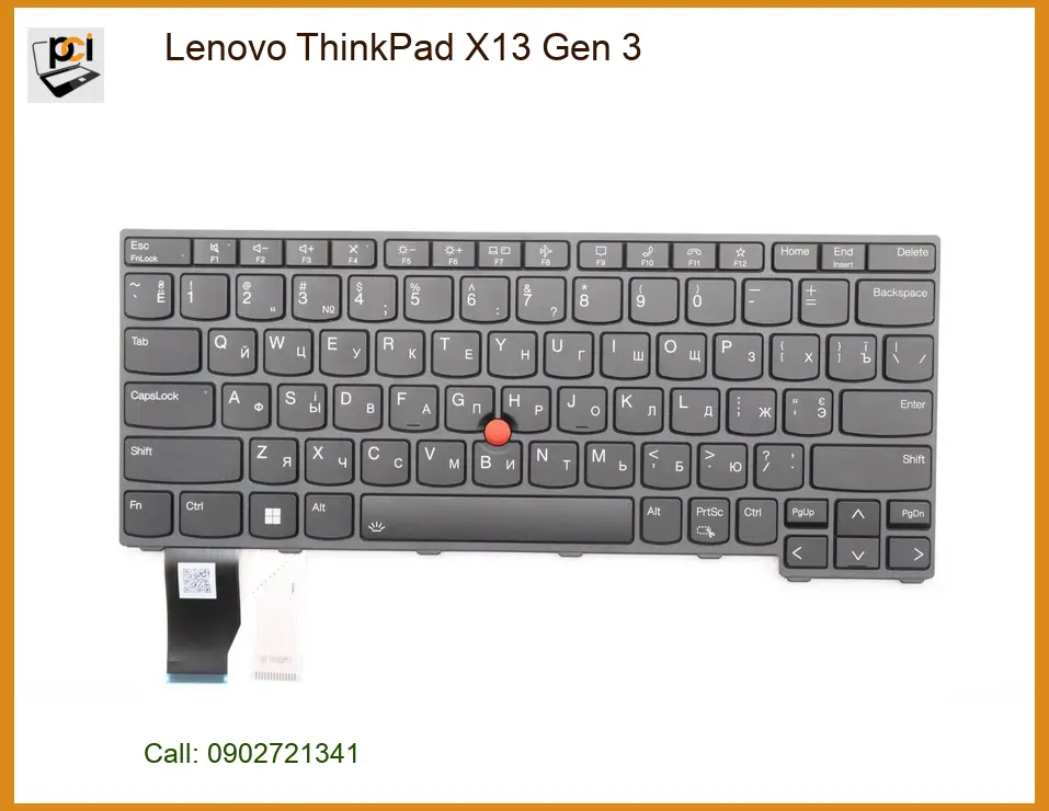 Bàn phím Laptop Lenovo ThinkPad X13 Gen 3 - Thay Lắp Tận Nơi TPHCM | Giá Rẻ