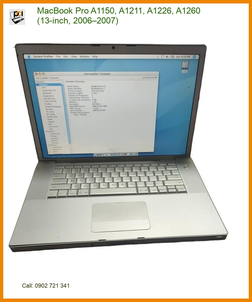 Vỏ Laptop MacBook Pro A1260 | Thay Vỏ Laptop Macbook | Lấy Liền Tại TPHCM | Giá Rẻ