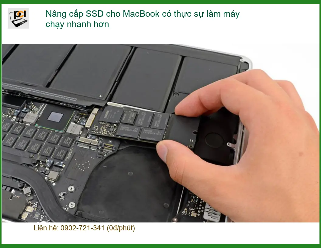 Macbook Nâng cấp SSD có thực sự nhanh hơn? Tư vấn từ chuyên gia PCI