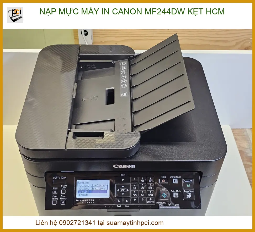 Nạp mực máy in Canon MF244dw kẹt giấy tại TP.HCM: Hướng dẫn từ chuyên gia