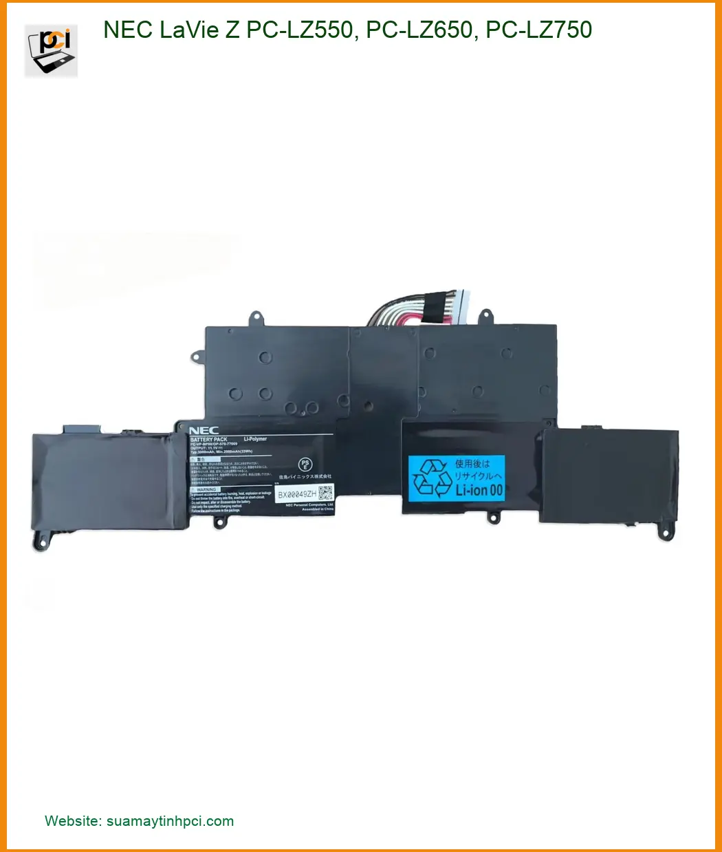 Pin Laptop Nec LaVie Z PC-LZ550, PC-LZ650, PC-LZ750 - Thay Lấy Ngay | Giá Rẻ TPHCM