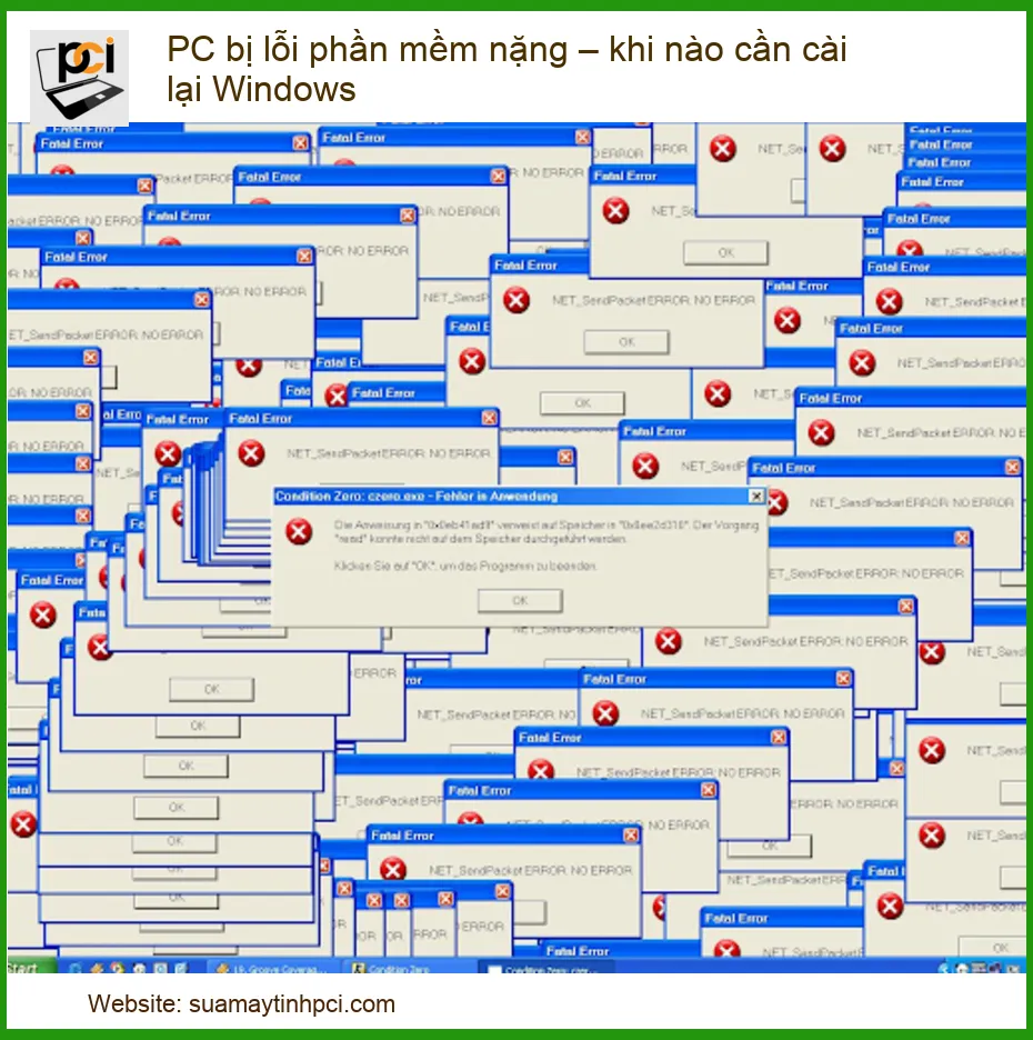 PC bị lỗi phần mềm nặng – Khi nào cần cài lại Windows để máy chạy mượt mà?