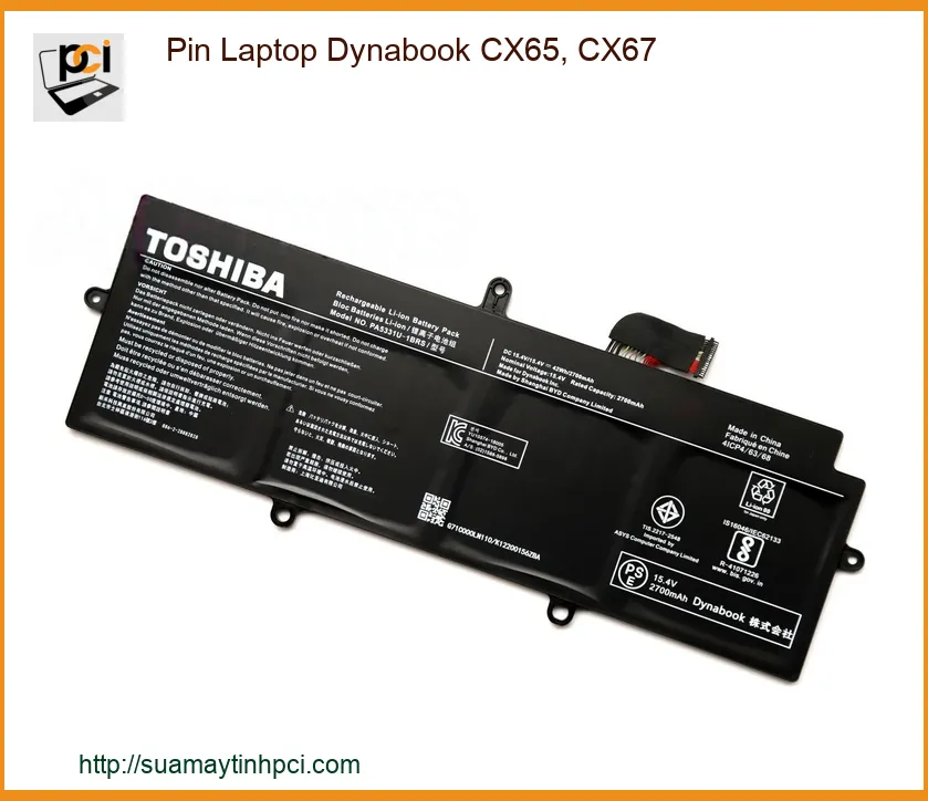 Pin Laptop Dynabook CX65, CX67 | Thay Pin Laptop Dynabook Chính Hãng