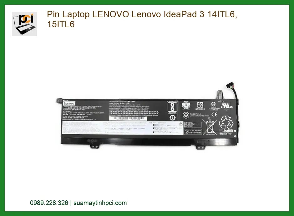 Pin Laptop LENOVO IdeaPad 3 14ITL6, 15ITL6 - Dịch vụ thay lấy ngay TPHCM