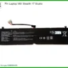 Pin Laptop Msi Stealth 17 Studio Zin Chính Hãng - Trung Tâm Thay Thế Uy Tín Tphcm