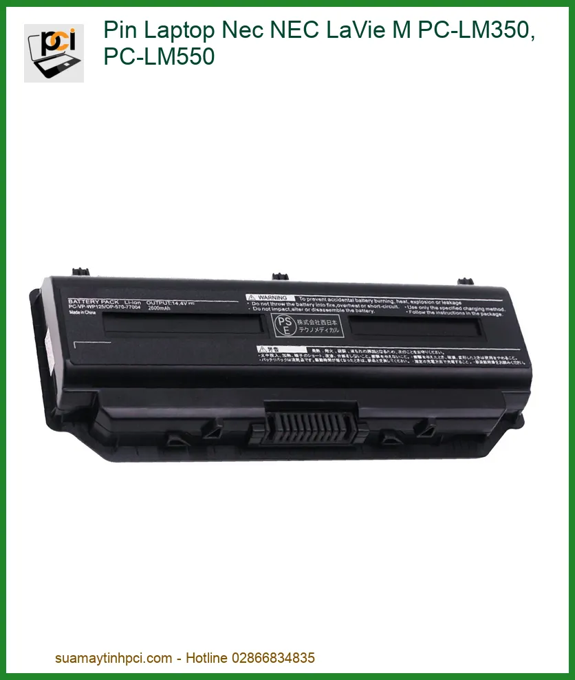 Pin Laptop Nec LaVie M PC-LM350, PC-LM550 Chính Hãng | Thay Pin Laptop Nec Tận Nơi Giá Tốt