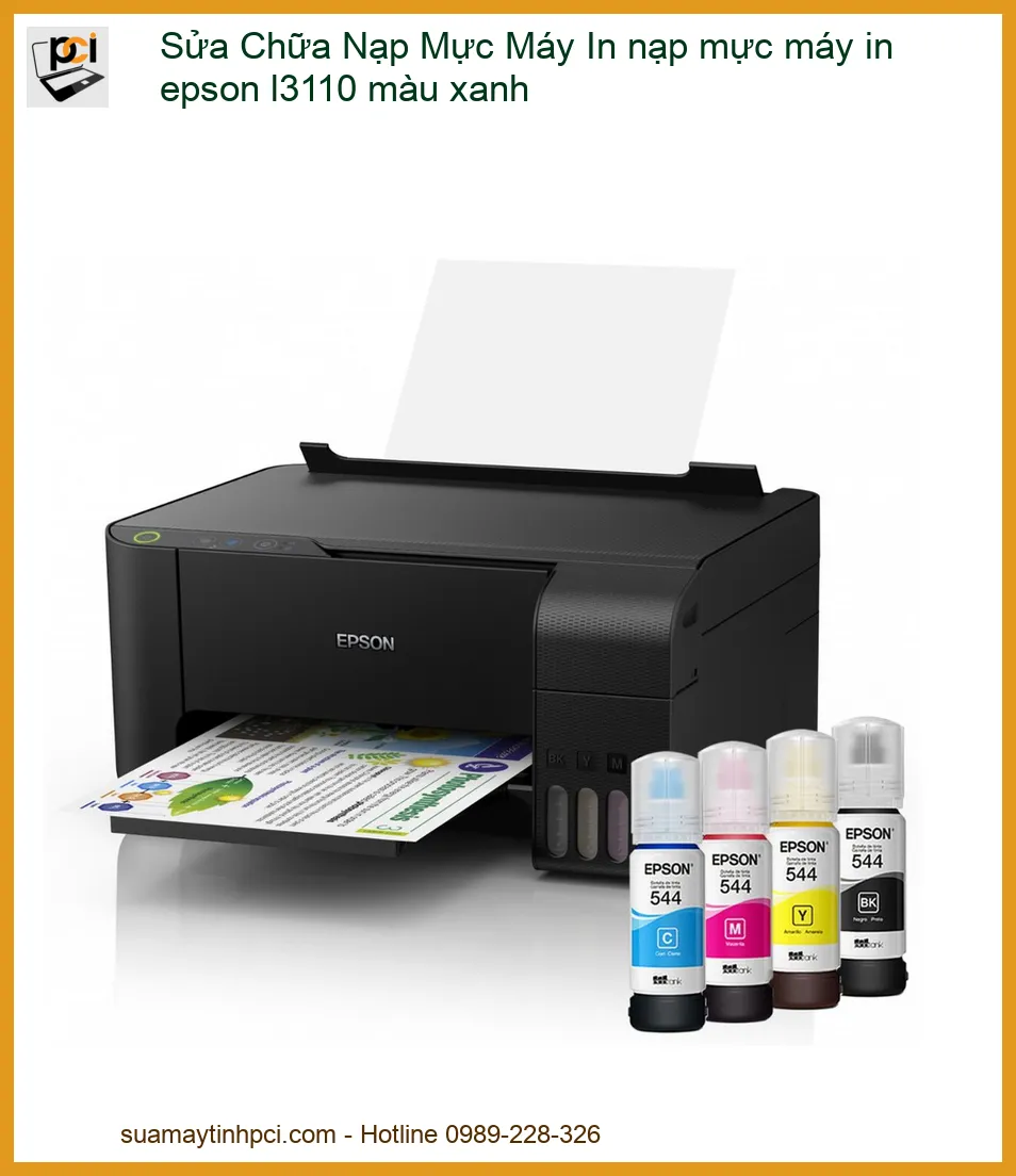 Sửa Chữa Nạp Mực Máy In Epson L3110 Màu Xanh - Khắc Phục Nhanh, Bản In Sắc Nét