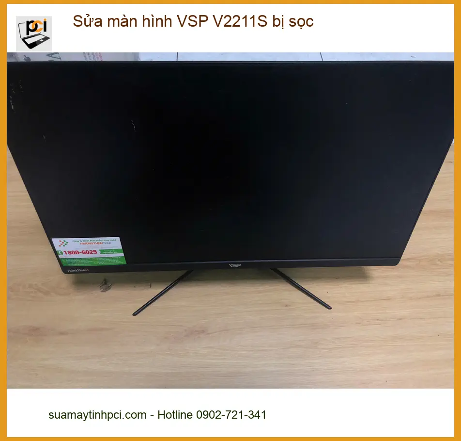 Anh Quang hoạ sĩ loay hoay sửa màn hình VSP V2211S bị sọc Quận Bình Tân ảnh thực tế 1