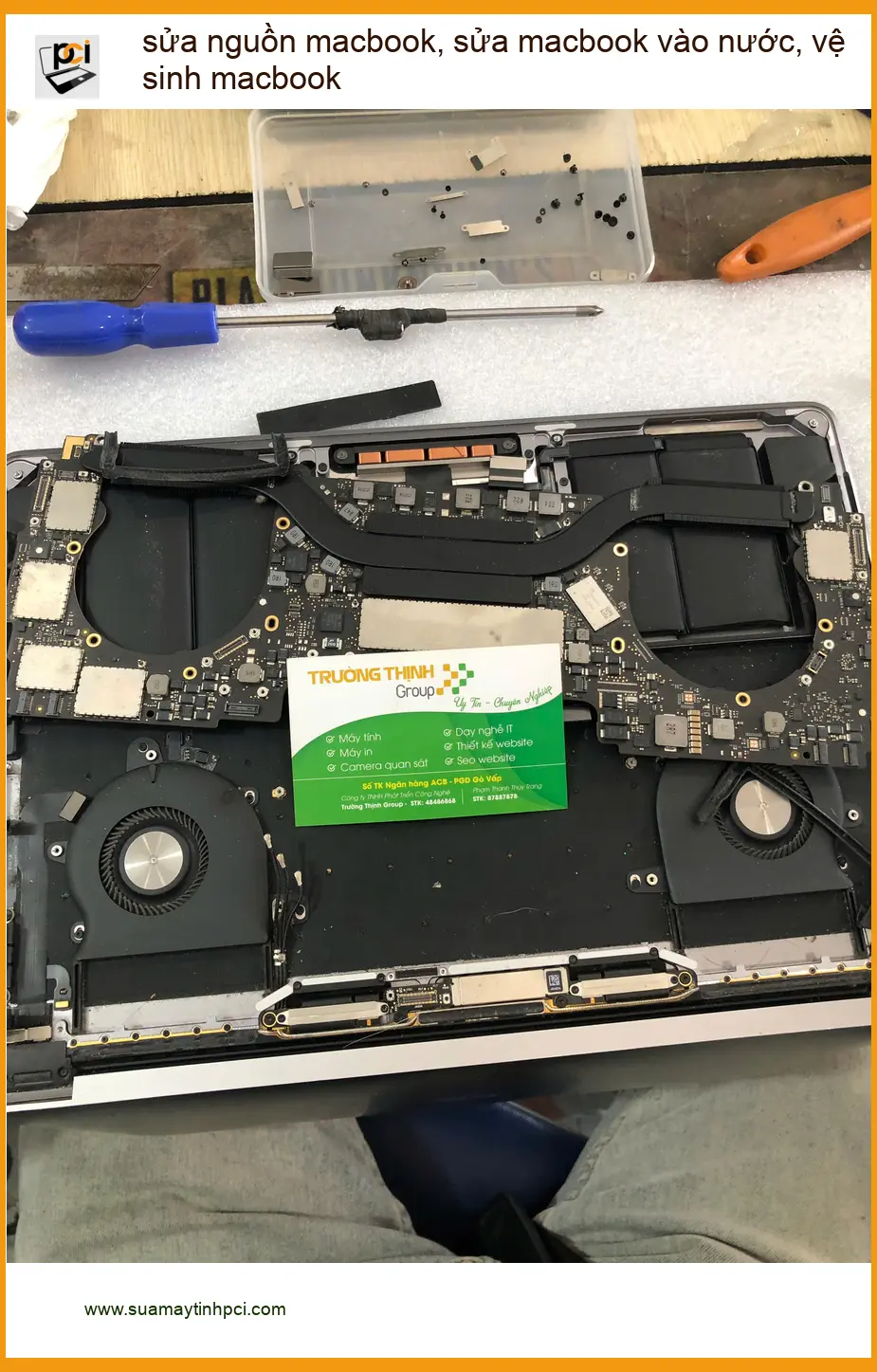 Dịch vụ sửa macbook vào nước, vệ sinh Quận Bình Thạnh - Anh Quân review