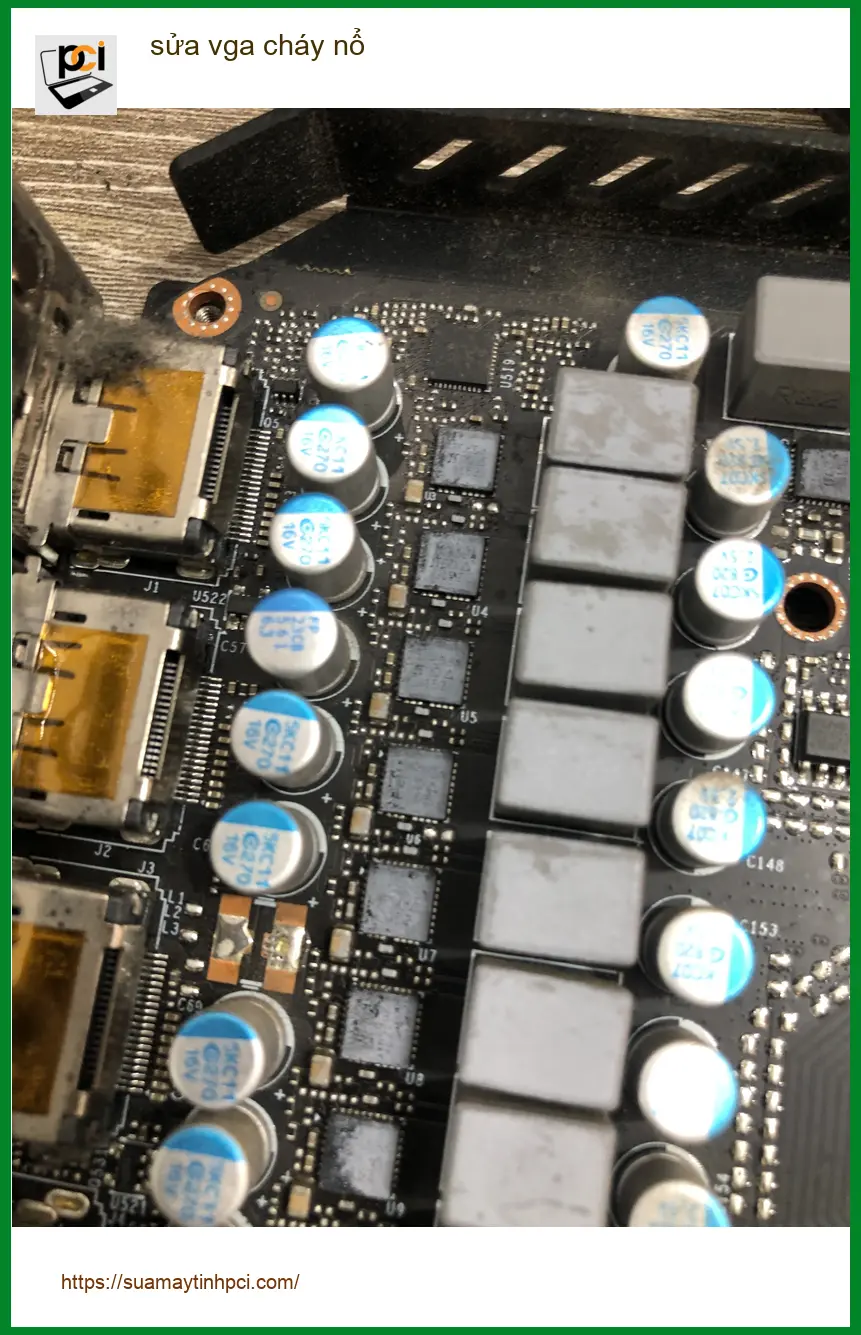 Chị Thảo thiết kế gặp sự cố VGA cháy nổ – Cần sửa gấp tại Quận Bình Thạnh