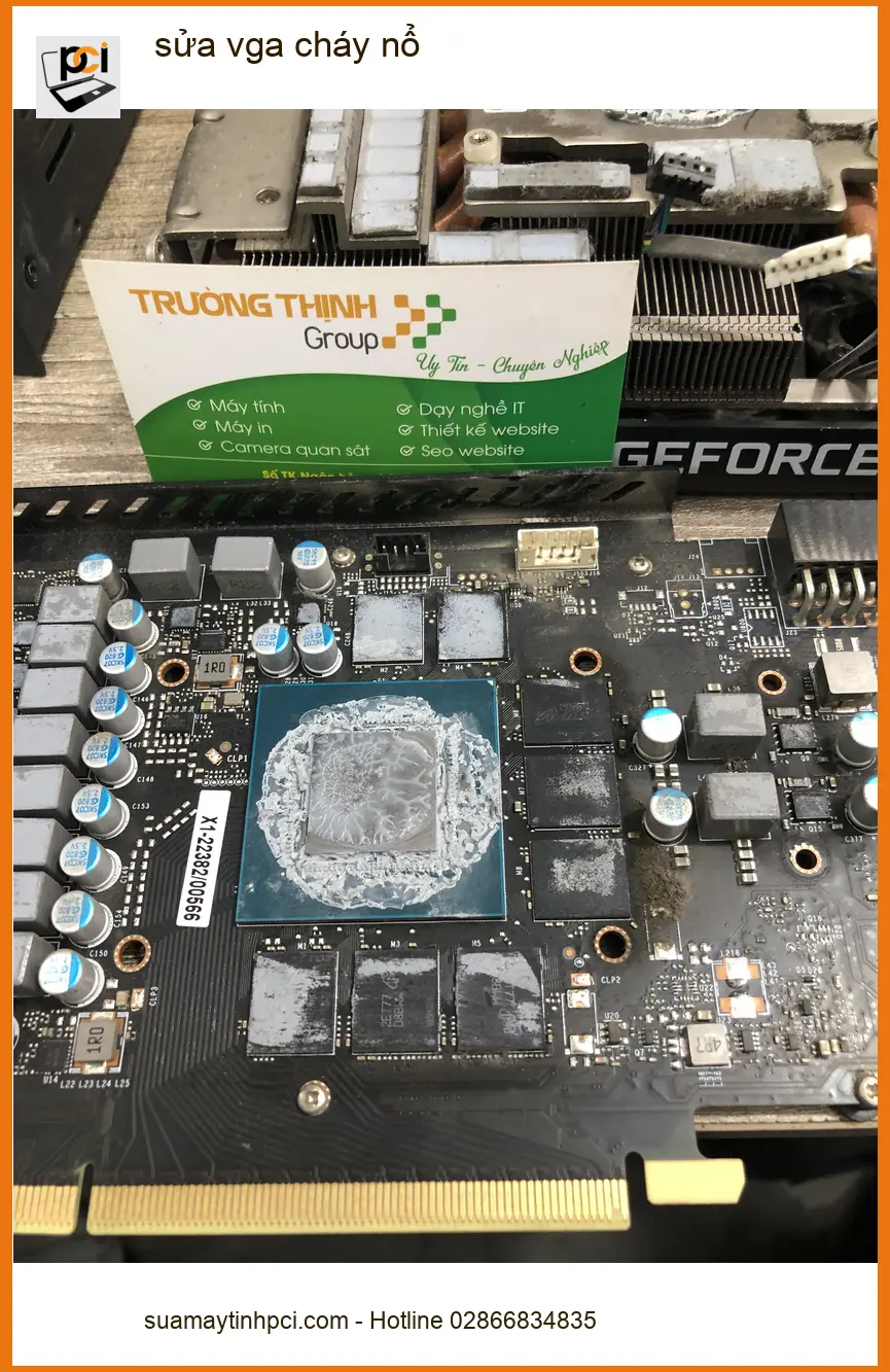 Chị Thảo thiết kế gặp sự cố VGA cháy nổ - Cần sửa gấp tại Quận Bình Thạnh ảnh thực tế 2