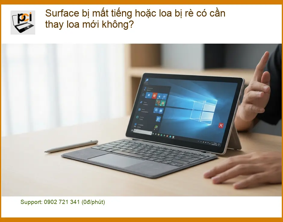 Surface bị mất tiếng hoặc loa rè có cần thay mới không? – Chuyên gia kỹ thuật tư vấn