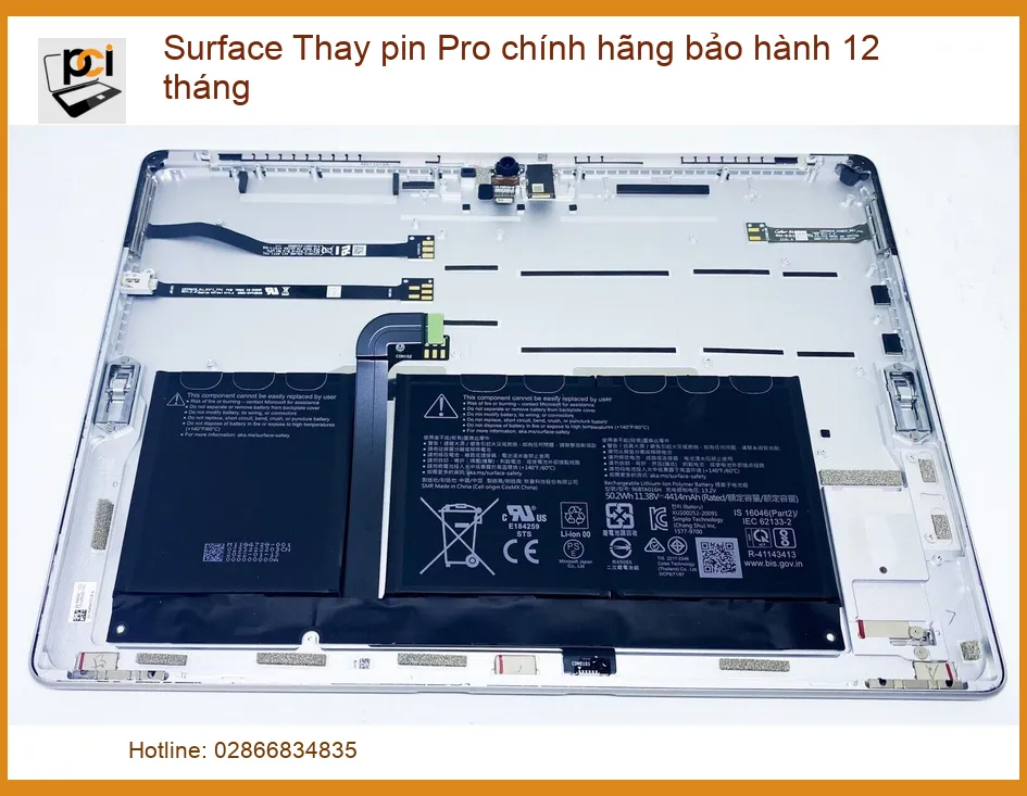 Pin Surface Pro chai, sụt nhanh, nóng máy – Địa chỉ thay pin Surface Pro chính hãng, bảo hành 12 tháng uy tín tại TPHCM