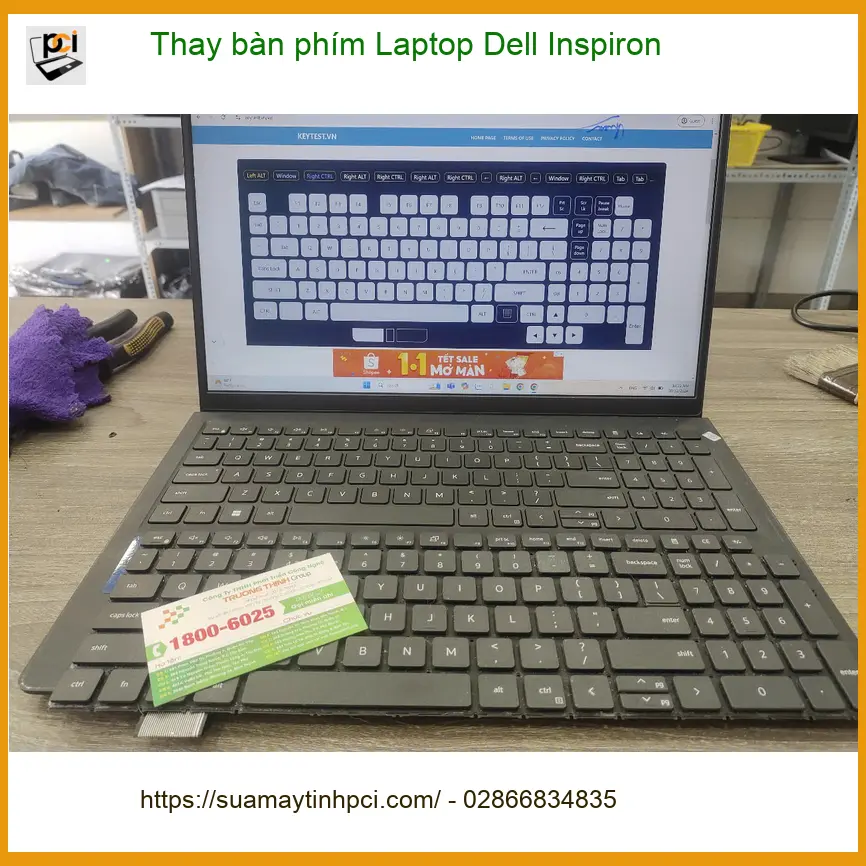 Chú Hùng giáo viên cần thay bàn phím Laptop Dell Inspiron Quận 7