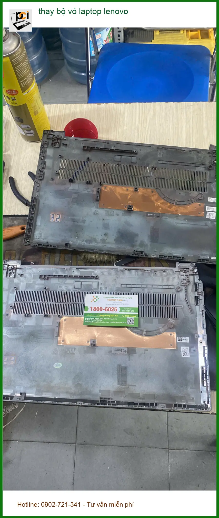 Anh Đức chuyên viên IT tìm trung tâm thay bộ vỏ laptop Lenovo Quận Bình Thạnh ảnh thực tế 2