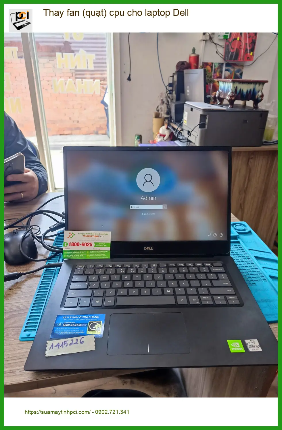 Anh Trường kỹ sư tìm chỗ thay fan CPU laptop Dell Quận Tân Phú ảnh thực tế 2