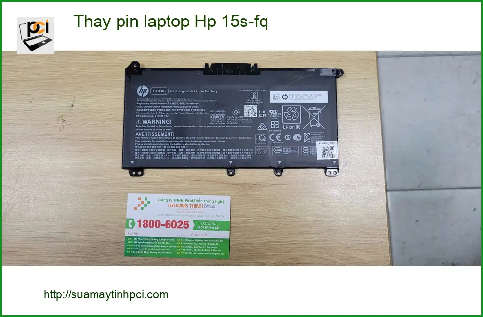 Anh Phước loay hoay tìm chỗ thay pin laptop Hp 15s-fq Quận Bình Tân gấp