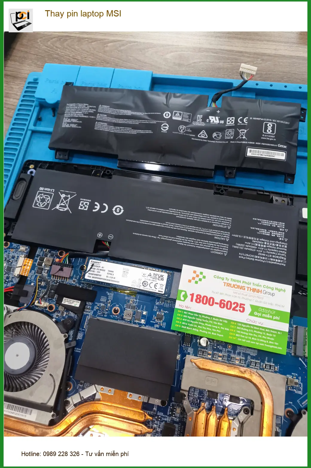Chị Ngọc tìm địa điểm thay pin laptop MSI Quận Tân Phú uy tín