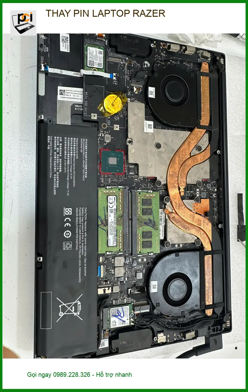 Chị Thảo cần thay pin laptop Razer – Dịch vụ Quận Gò Vấp uy tín, lấy liền