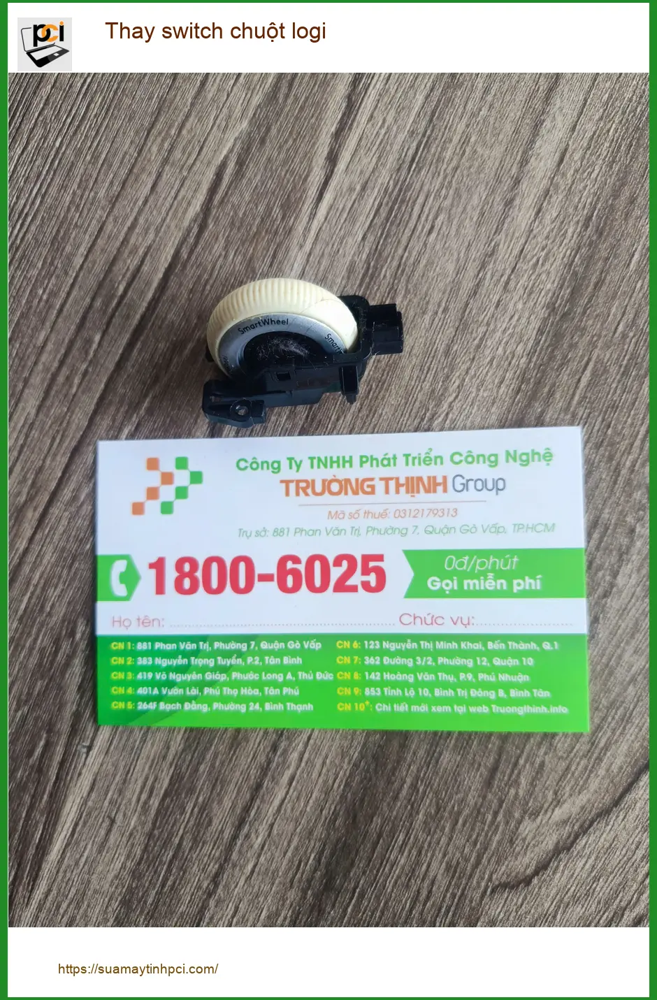 Anh Đức kỹ sư đồ họa review dịch vụ thay switch chuột logi Quận Tân Phú uy tín