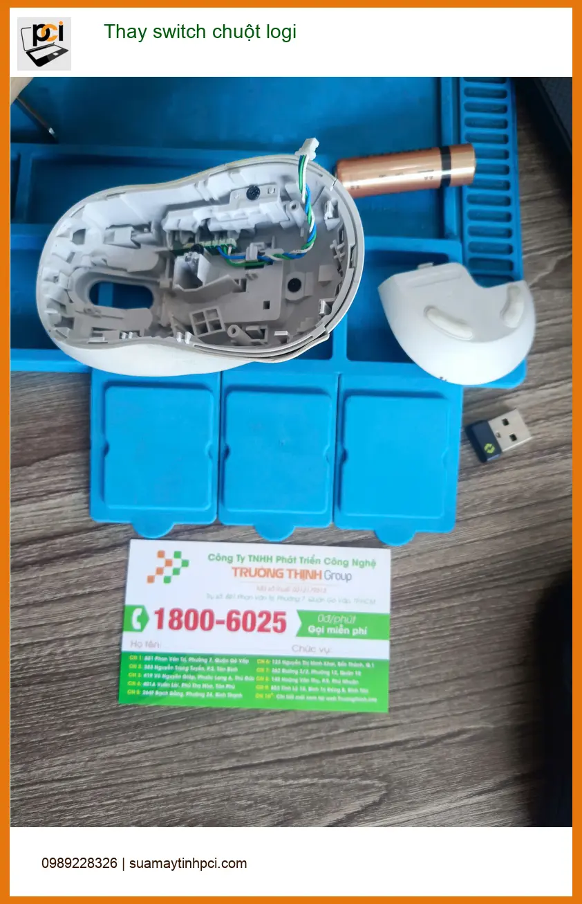 Anh Đức kỹ sư đồ họa review dịch vụ thay switch chuột logi Quận Tân Phú uy tín ảnh thực tế 1