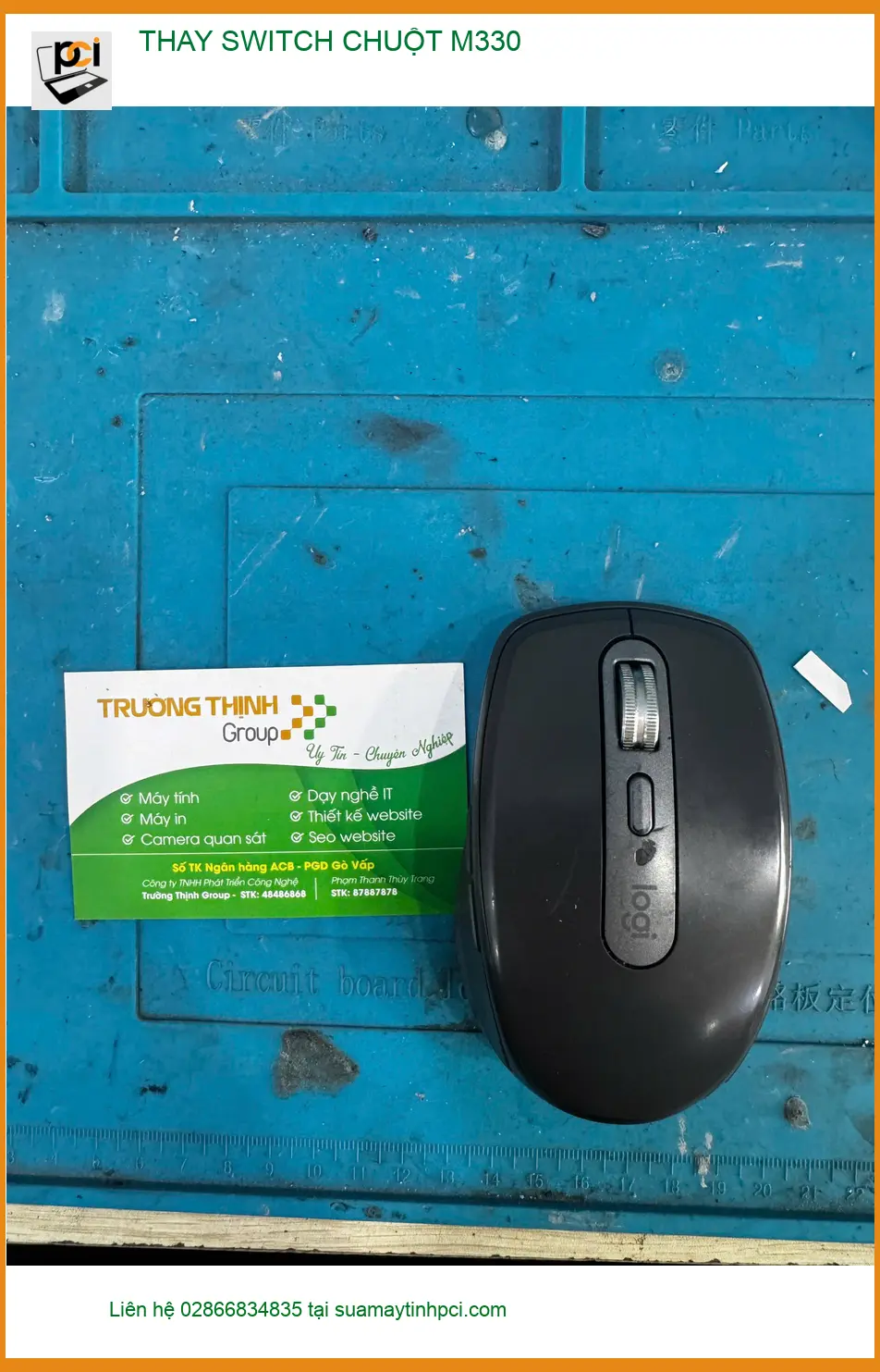 Chị Lan Anh quản lý dự án cần thay SWITCH CHUỘT M330 Quận 10 gấp ảnh thực tế 1