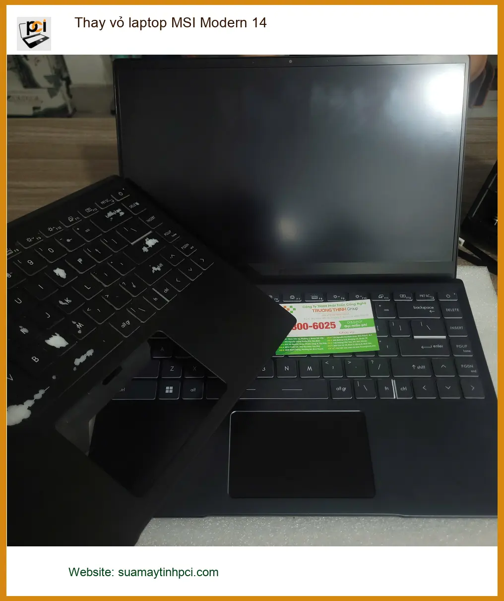 Chú Hùng kiến trúc sư tìm trung tâm thay vỏ laptop MSI Modern 14 Quận Tân Bình uy tín