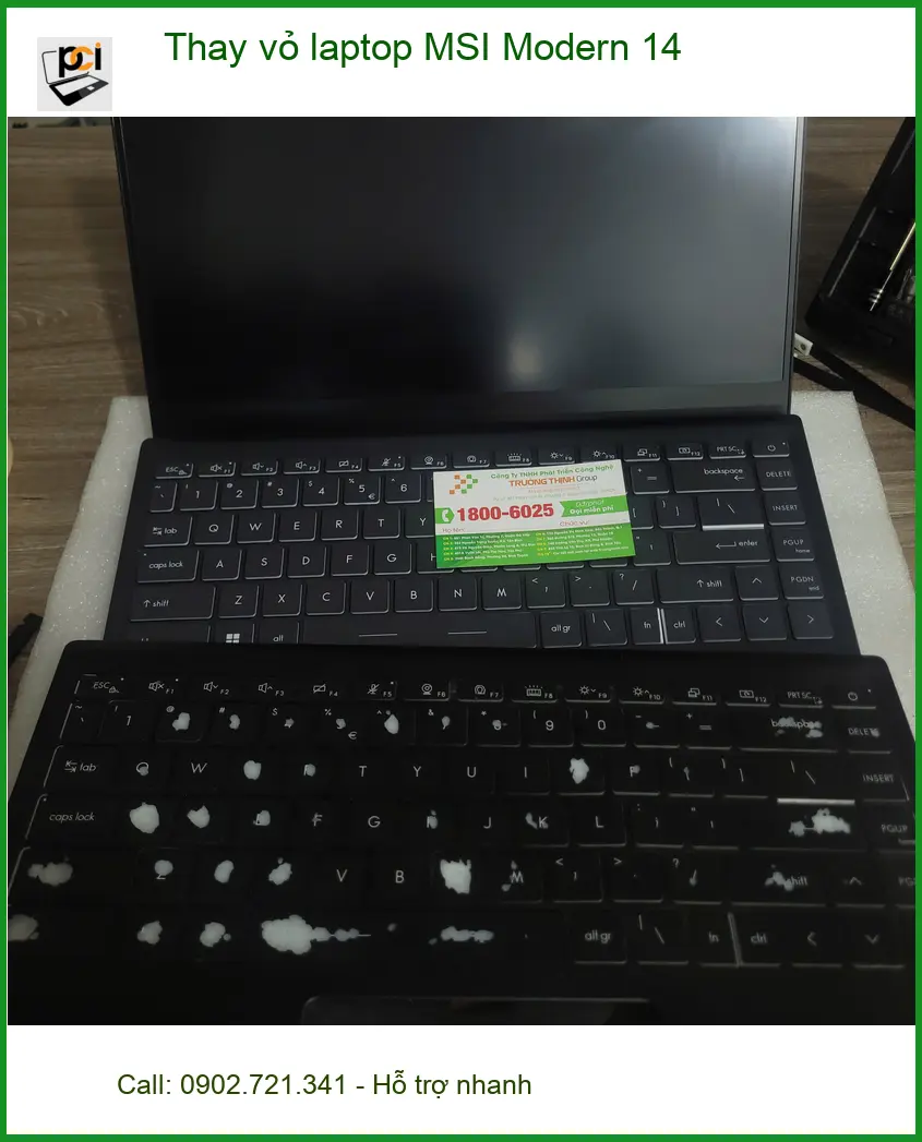 Chú Hùng kiến trúc sư tìm trung tâm thay vỏ laptop MSI Modern 14 Quận Tân Bình uy tín ảnh thực tế 2